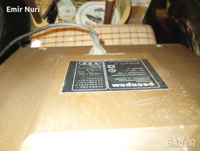 Ретро черно бял рестром работещ телевизор Т/3101 , снимка 4 - Телевизори - 53863729