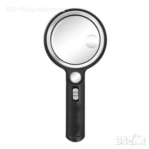 Професионална голяма увеличителна лупа LED и UV осветление мощна 5X 13X 20X стъклена четене на книги, снимка 9 - Други инструменти - 50919783