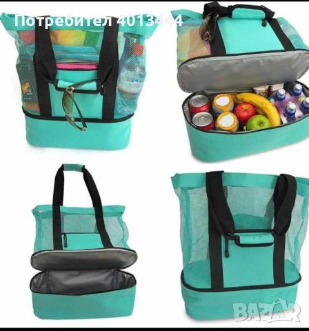 Комбинирана плажна чанта с хладилна част , снимка 1 - Чанти - 45765034