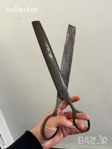 Голяма кована абаджийска ножица. №8092, снимка 2 - Антикварни и старинни предмети - 54192848