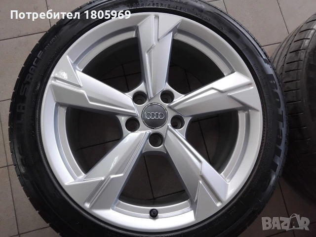4бр. ал. джанти Audi (оригинални) 5x112 , 8x18 , ET39, централен отвор 66,5мм, снимка 4 - Гуми и джанти - 53807125