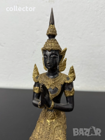 Бронзова будитска фигура. №7486, снимка 2 - Колекции - 52050138