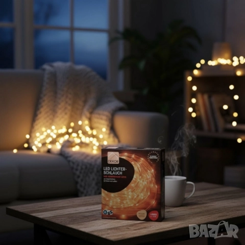 Светлинен LED маркуч Dekor LED Lichterschlauch, 10 м., 200 LED диода, снимка 3 - Други - 52157136