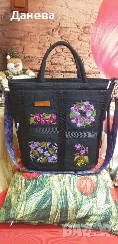 Дамска чанта с бродерия , снимка 2 - Чанти - 52891111