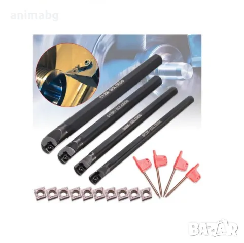 ANIMABG Комплект стругарски ножове, 7/8/10/12mm с 10бр., CCMT 0602 пластини, 4 броя, снимка 7 - Други инструменти - 50165338