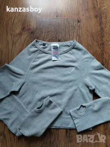 Gymshark Vital Seamless 2.0 Long Sleeve Crop Top - дамско фитнес боди КАТО НОВО ХС, снимка 8 - Корсети, бюстиета, топове - 50011518