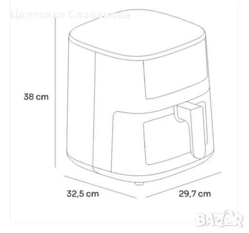 Еърфраер Mellerware Crunchy plus 7 ,бял, снимка 6 - Фритюрници - 49025509