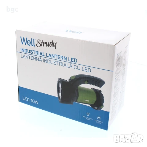 Фенер LED Well Strudy, Индустриален, Презареждащ, T6+COB, 10 W, 350 лумена, Li-Ion 1200 mAh , снимка 4 - Прожектори - 50470180