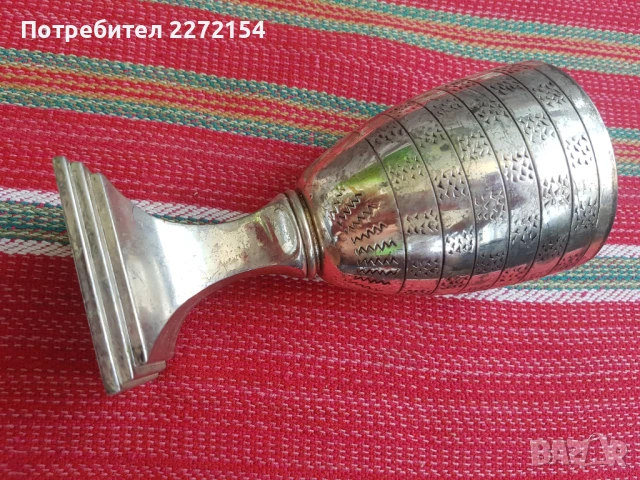 Посребрена чаша бокал, снимка 2 - Антикварни и старинни предмети - 51372979