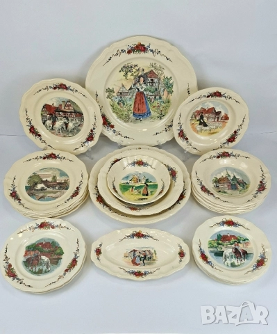 Стар сервиз за хранене - Sarreguemines, Франция