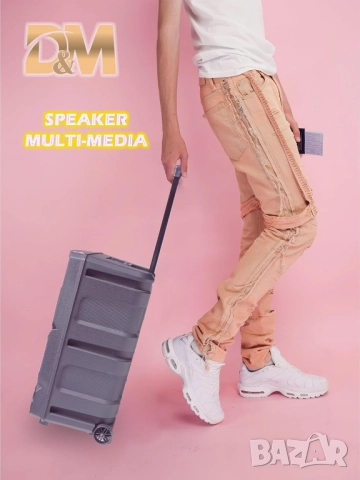 Преносима безжична тонколона ZQS-15112 (15″) Bluetooth,LED осветление RGB SD, USB, AUX микрофон и ди, снимка 5 - Тонколони - 52450892