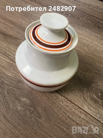 Стара порцеланова захарница, снимка 4 - Антикварни и старинни предмети - 53627405