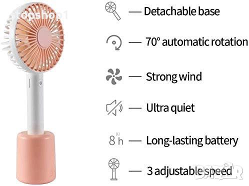 Въртящ се мини вентилатор с 3 регулируеми скорости, способни да осигурят силен вятър джобен , снимка 7 - Вентилатори - 46243468