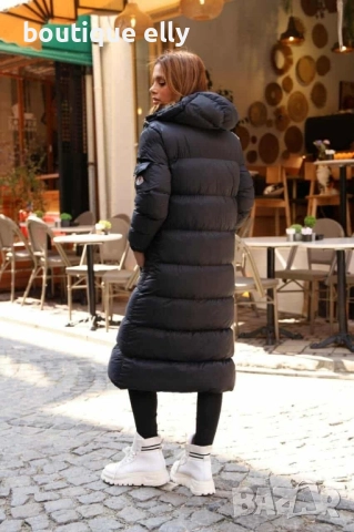 дамско дълго яке в черно и бяло, снимка 2 - Якета - 52257721