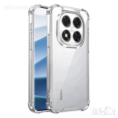 Прозрачен Калъф за Xiaomi Poco X7 5G - PC + TPU, 1.5mm Дебелина, Подсилени Ъгли с Airbag, 2.0mm Защи