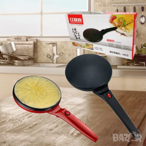 Електрически тиган за палачинки и пролетни рулца. ЧЕРЕН