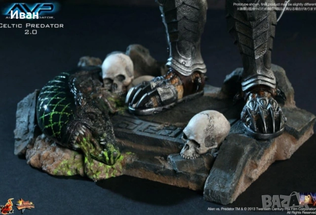 Нова Гореща фигура на Келтик Хищника 2.0/ New Hot Toys MMS221 Alien vs. Predator Celtic Predator, снимка 5 - Колекции - 54085713