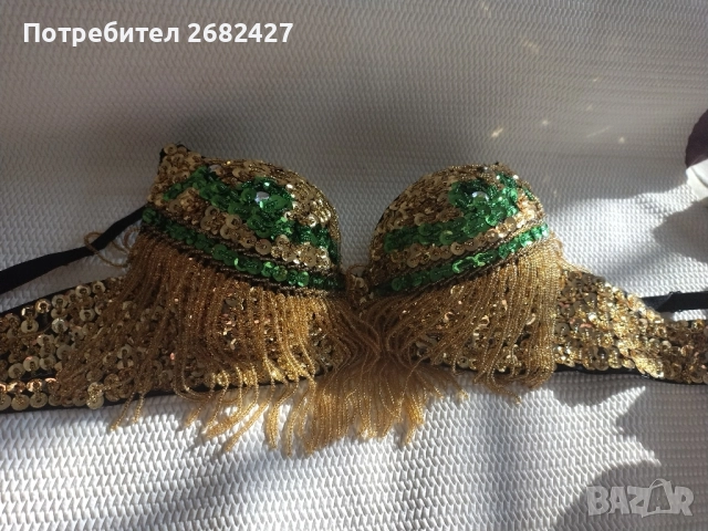 Сутиен с банели и флорални мъниста за коремни танци, карнавален рейв топ, костюм, снимка 6 - Бельо - 51887538