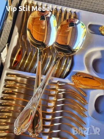 Прибори за хранене Solingen/Солинген 23/24К позлата , снимка 7 - Прибори за хранене, готвене и сервиране - 52048140