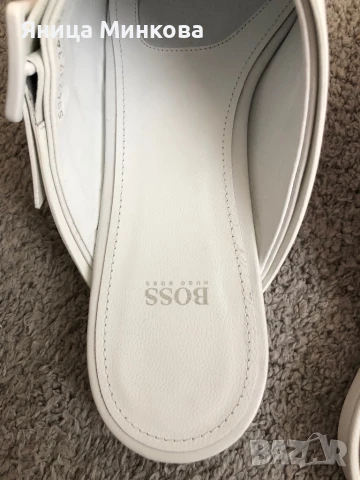 Дамски чехли Hugo Boss- нови, естествена кожа, снимка 7 - Чехли - 51235133