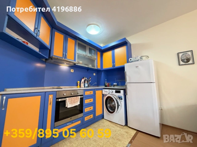 Без Такса! Битов Ток! Уютен Двустаен Апартамент в кв. Черно Море 2, град Несебър, снимка 4 - Апартаменти - 46874368