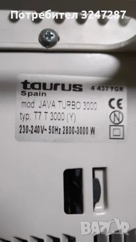 Термоконвектор с вентилатор Taurus 3000 W, снимка 4 - Отоплителни печки - 47944084