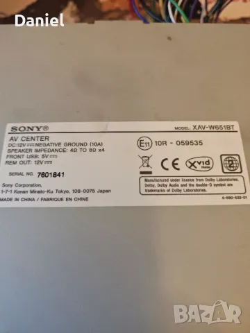 sony xav-651bt multimedia , снимка 2 - Ресийвъри, усилватели, смесителни пултове - 47550100