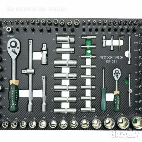 Професионален шкаф с метален плот, със 7 чекмеджета – 4 пълни с инструменти RockForce, снимка 5 - Други инструменти - 50328160