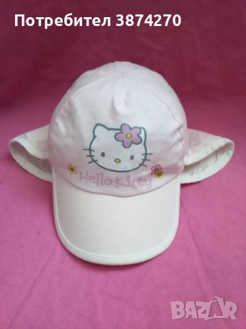 Лятна шапка Hello Kitty, размер 48, снимка 1 - Бебешки шапки - 45097721