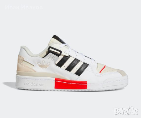 adidas Forum Exhibit Low "White Vivid Red" GZ0937, снимка 3 - Маратонки - 45769812