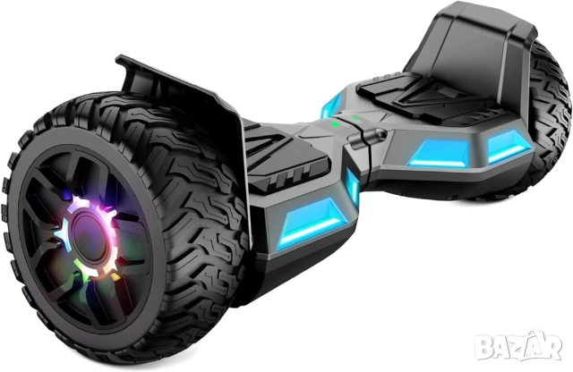Ховърборд SISIGAD 8.5" Off Road Hoverboard Bluetooth, LED, All Terrain гуми, Самобалансиращ Скутер! , снимка 2 - Скейтборд, ховърборд, уейвборд - 52504674