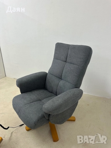 Масажно кресло HOMCOM с табуретка с място за съхранение , снимка 9 - Дивани и мека мебел - 52812323