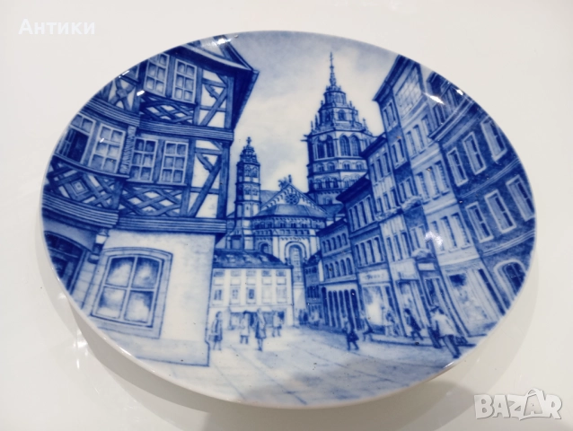 Порцеланова стара маркирана чиния за стена , снимка 4 - Декорация за дома - 52642776