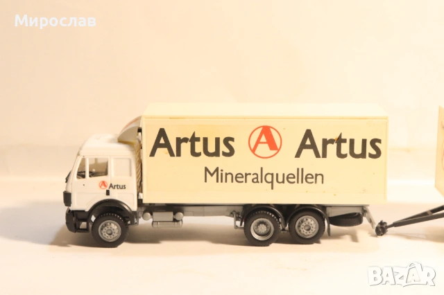 HERPA H0 1/87 MERCEDES BENZ TIR КОЛИЧКА КАМИОН МОДЕЛ, снимка 2 - Колекции - 53757516