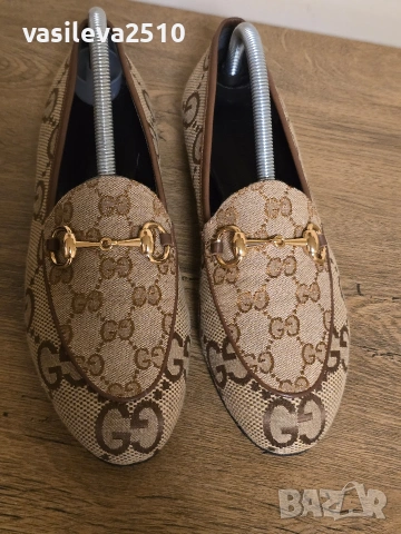 Gucci дамски обувки от естествена кожа , снимка 9 - Дамски ежедневни обувки - 53892310