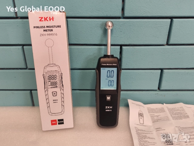 ZKH влагомер за стени, дърво, мазилка и зидария 20-40 мм