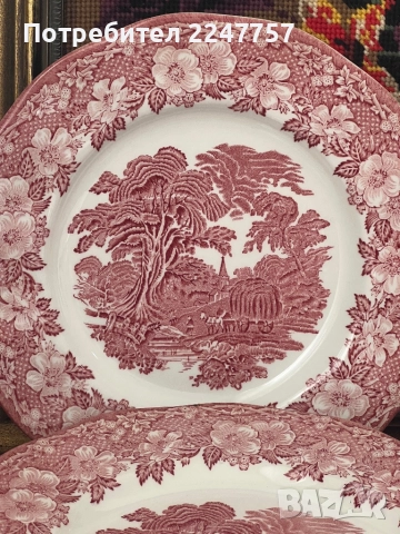 6 бр основни чинии England, снимка 2 - Чинии - 52837691