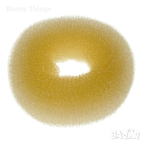 Дунапренена гъба за коса, черна, екрю и кафява 8см, за кок- Нова, снимка 3 - Други - 53412003