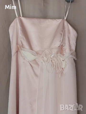 Италианска официална ,дълга,розова рокля , снимка 7 - Рокли - 51601198