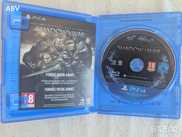 PS4 игра Middle earth:Shadow of war, снимка 3 - Игри за PlayStation - 53744007