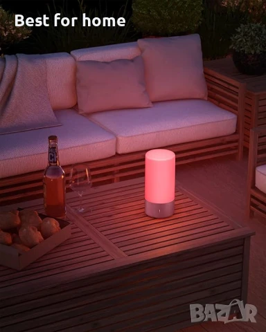  Hifree LED нощна лампа с тъч сензор, с RGB промяна на цвета , снимка 5 - Настолни лампи - 50848729