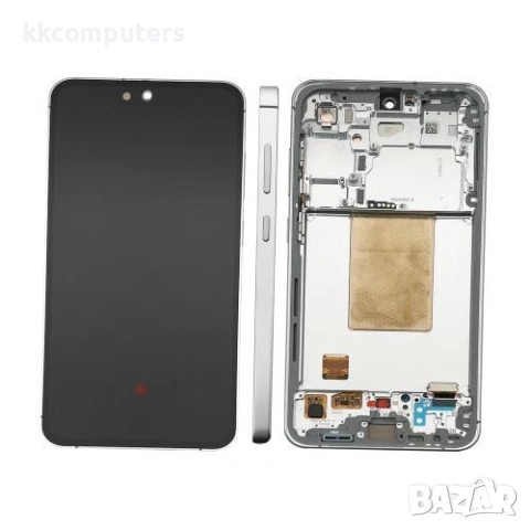 LCD Дисплей за Samsung SM-S721F S24 FE 5G 2024 / GH82-35848B /Тъч скрийн + рамка /Бял ( Син/ Сив /Ме