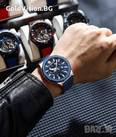 Мъжки часовник – CURREN 8437 – BLUE, снимка 4 - Мъжки - 54248250