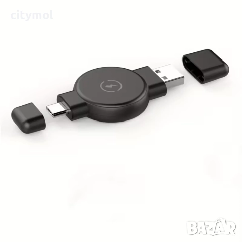 Безжично зарядно за смарт часовници,USB +Type C, iWatch, ​Samsung Galaxy Watch и много други.​