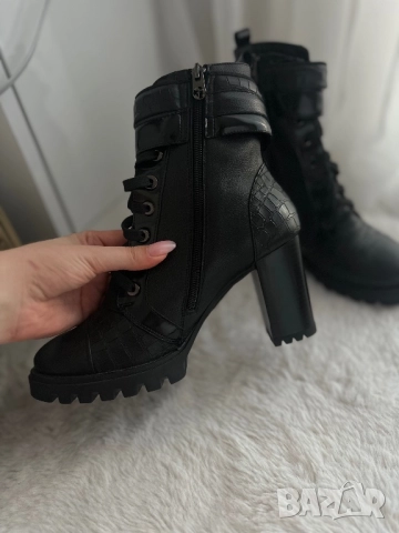 Черни боти обувки Eva Minge , снимка 5 - Дамски боти - 52171451