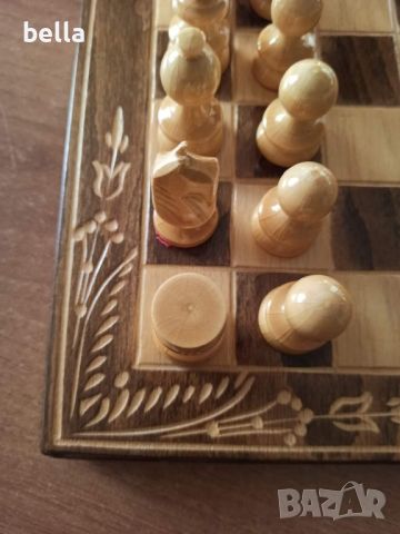 Шах -ръчна изработка ,поръчков- орнаменти- дърворезба не е ползван, снимка 9 - Антикварни и старинни предмети - 45523123