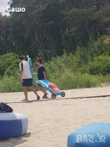 Шезлонг количка згъваем на колела, снимка 10 - Къмпинг мебели - 50750508