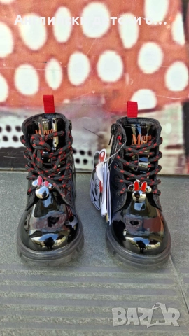 Английски детски боти-светещи  Мини Маус , снимка 8 - Детски боти и ботуши - 51851045