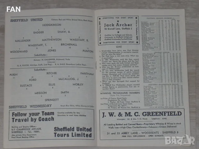 Шефилд Юнайтед оригинални футболни програми - Арсенал 1967,1971 Нюкасъл 1977 (ФА къп) Бирмингам 1973, снимка 2 - Фен артикули - 28466991