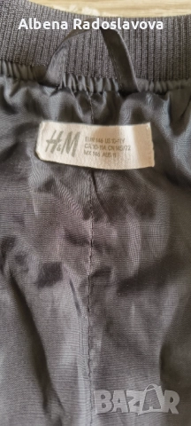 Черно яке-бомбър H&M, снимка 3 - Детски якета и елеци - 52350087